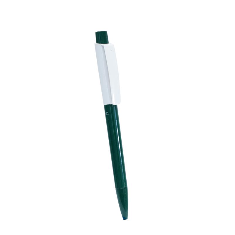 Green Color Retractable Ballpoint Pen With Barrel